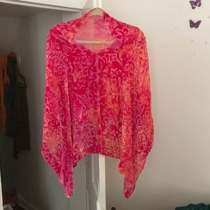 Hand woven silk shawl